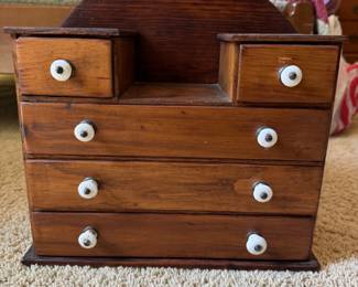 Vintage Wooden Miniature Chest of Drawers