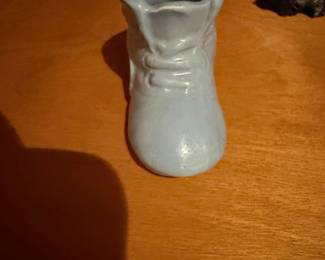 Vintage Haeger Blue Baby Bootie Planter