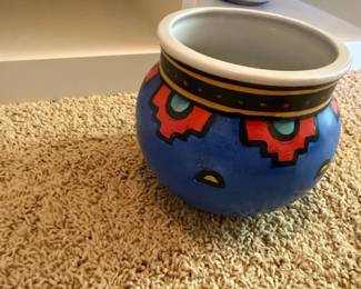 Noble Porcelain Planter  Dark Blue