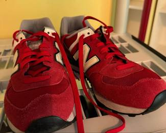 New Balance Red Suede  Mesh Running Shoes