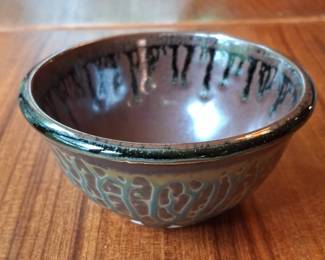 Handcrafted Ceramic Bowl with Drippy Glaze