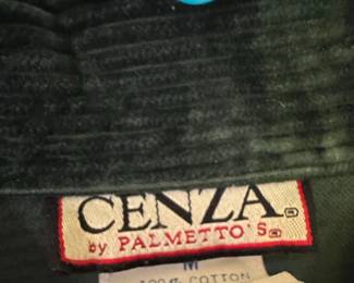 CENZA by PALMETTOS Vintage Dark Green Corduroy ZipUp Jacket second image