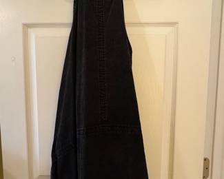 Free People Black Denim Halter Dress