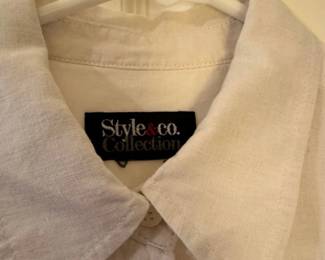 Style  Co. Collection Linen Blend Short Sleeve Shirt second image