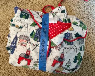 Flannel Pajama Set  Winter Village Print