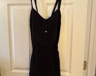 BCBGMaxAzria Black Romper with CrissCross Back