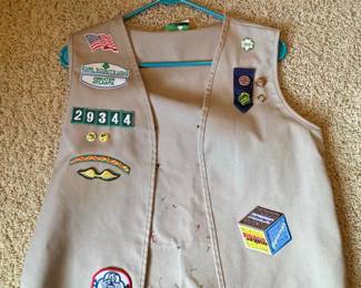 Girl Scout Uniform Vest with Patches and Insignia