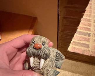 Carved Walrus Figurine