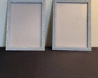 Set of Two Rhinestone Embellished Photo Frames