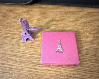 Eiffel Tower Trinket Box and Miniature Eiffel Tower Figurine