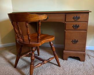 Vintage Ethan Allen Maple SpindleBack Desk and Chair Set second image