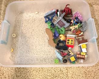 Assorted Superhero and Building Block Figures second image