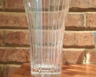 Nachtmann Saphir Crystal Fluted Vase
