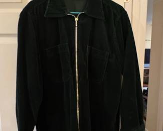 CENZA by PALMETTOS Vintage Dark Green Corduroy ZipUp Jacket