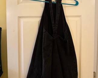 Free People Black Denim Halter Dress second image