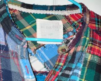 Free People Patchwork Plaid Flannel Shirt second image