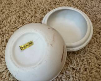 Vintage Ceramic Trinket Box with Floral Motif