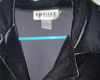 Richard  Company Black Velvet Burnout Jacket second image