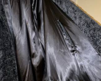 Vintage Black Persian Lamb Faux Fur Cape second image