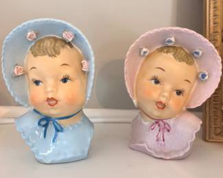 Baby head vases