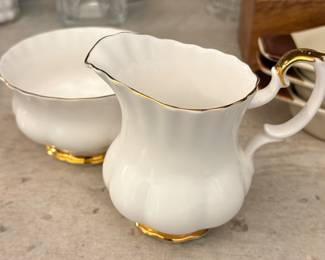 Royal Albert cream and sugar 