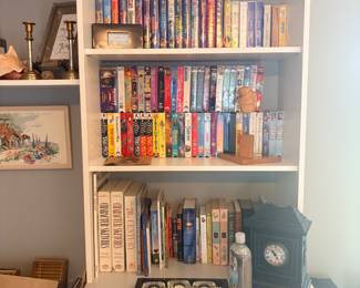 Books, VHS, DVD, tapes, records