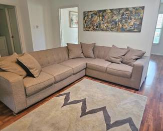 modern gray sectional