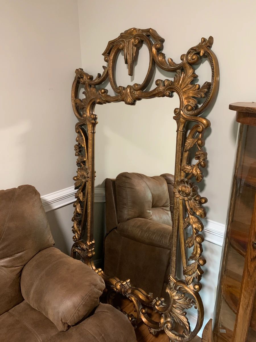 #2	gold wood mirror 74x40	 $275.00 