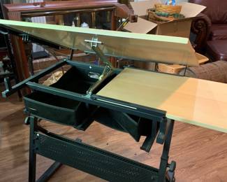 #18	Portable Adjustable Drafting Table w/pull-out Baskets - 39x24x36	 $75.00 