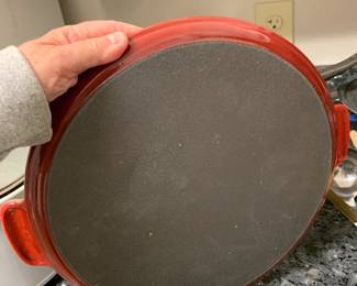 #180	Round Red Cast Iron w/ Enamel 13"	 $20.00 