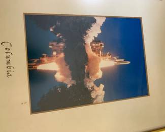 #69	Columbia, Enterprise space shuttle prints under glass & Framed - 30x15	 $35.00 