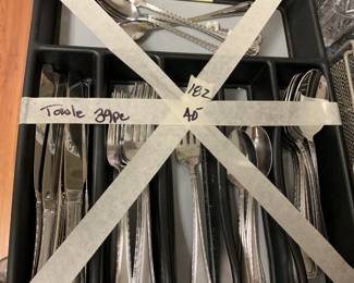 #182	Towle 39 Piece Flatware Set 	 $40.00 