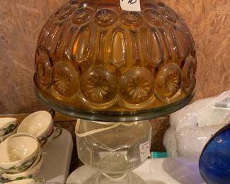 #190	Le Smith Amber Moon & Stars Electric Lamp 19"	 $30.00 