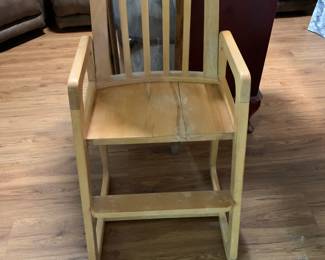 #142	Wood Booster Chair - seat height - 23"	 $30.00 