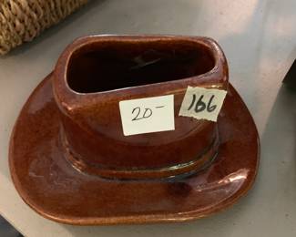#166	Haegar USA Ceramic Cowboy Hat 	 $20.00 
