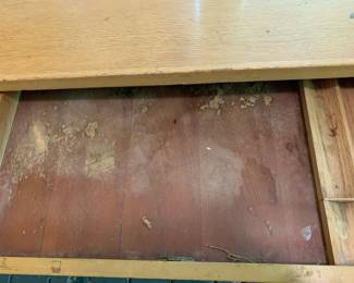 #9	oak antique desk with 7 drawers  60x33x29	 $75.00 