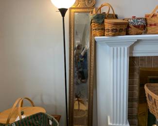 #38	gold mirror witn design on top and bottom 11x81	 $120.00 