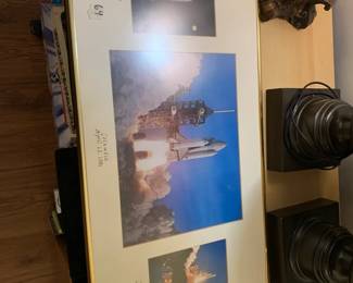 #69	Columbia, Enterprise space shuttle prints under glass & Framed - 30x15	 $35.00 