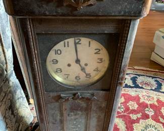 #6	antique wall /manel clock 14x31	 $75.00 