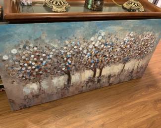 #41	Acrylic on Canvas - Rectangular of trees - 55"L x 28"T	 $25.00 