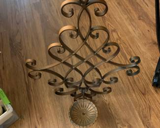 #198	Pair of Metal Wall Mounted Candle Holders 25"	 $25.00 