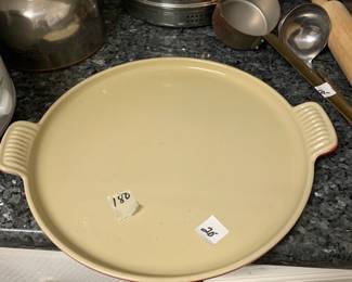 #180	Round Red Cast Iron w/ Enamel 13"	 $20.00 