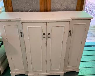 #7	4 door cream painted chest 42x12x36	 $125.00 