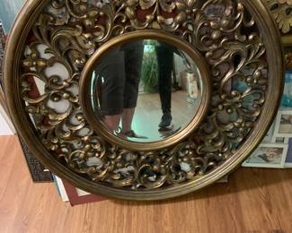 #40	Round Decorative wood mirror - Beveled Edge - 36"	 $65.00 