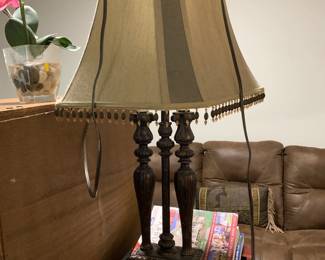 #143	Metal Base lamp w/2 lights and shade - 33" Tall	 $75.00 