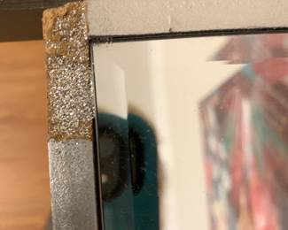 #81	Beveled Mirror Dressing Table w/2 drawers (mirrors broken on one drawer) - 36x12x31	 $40.00 