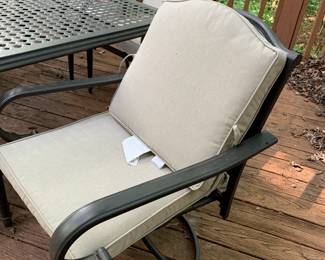 #148	Aluminum Rectangular Table w/2 bouncy and 4 stationary Chairs - 62x38x28	 $175.00 