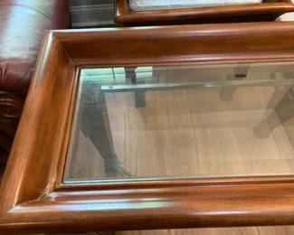 #22	Lane Sofa Table w/wood/Metal and Glass Top - 51x18x29 	 $100.00 