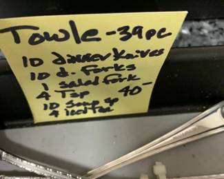 #182	Towle 39 Piece Flatware Set 	 $40.00 