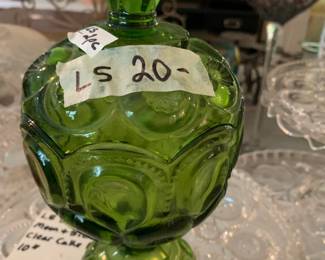 #160	Green Candy Dish w/ Lid 8"	 $20.00 